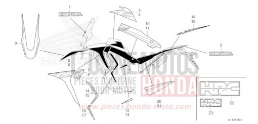 MARQUE/RAYURE (CRF250LR/LRA,CRF300LR/LRA) CRF300LRAM de 2021
